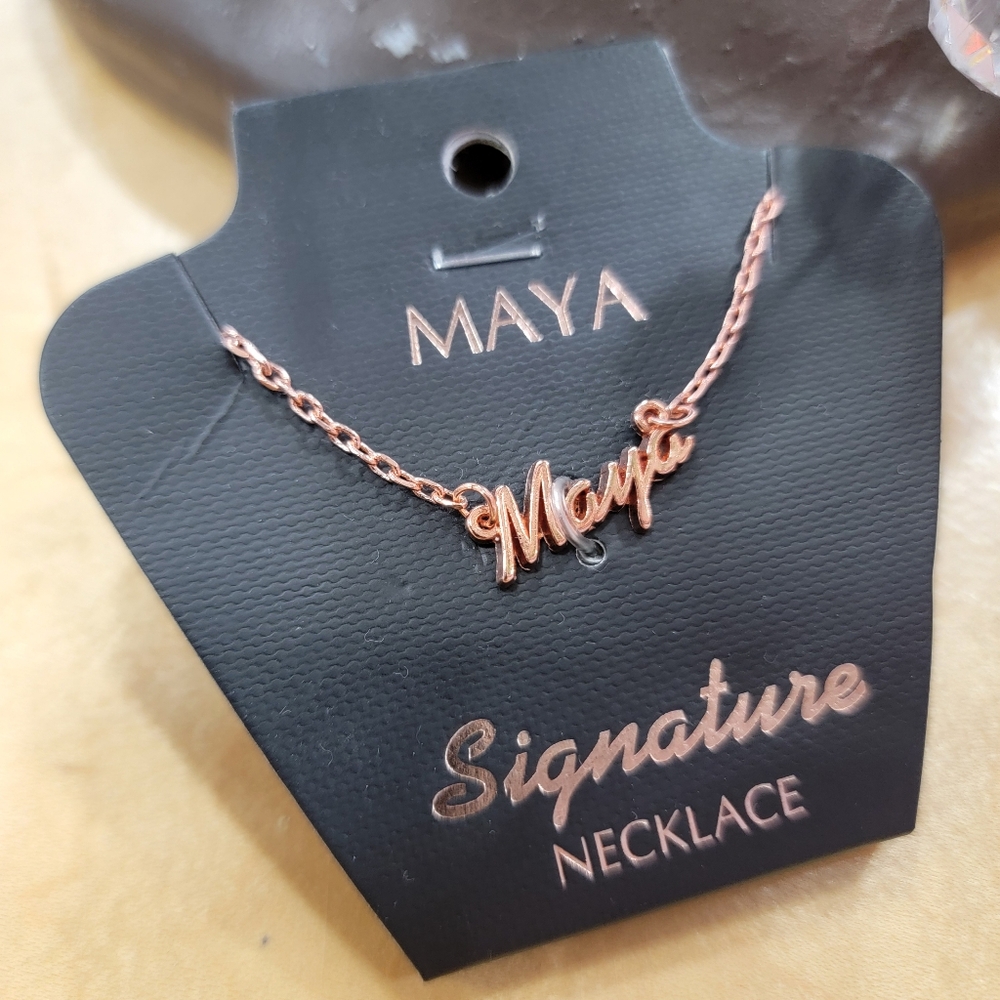 MAYA Personalized Necklace In Rose Gold